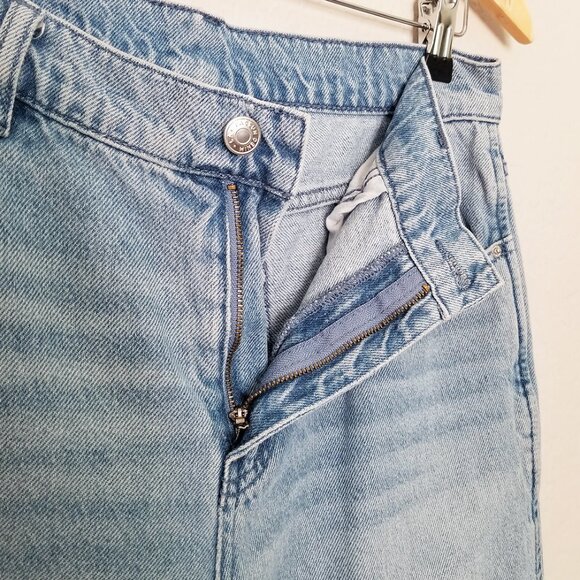 Pacsun Eco Light Blue Patchwork 90s Baggy Jeans 27 Wide Leg Baggy Heart Star Y2K - Picture 8 of 15